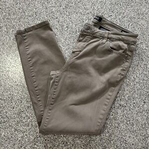 Buffalo David Button Jeans Womens 10 30x26 Avalon Mid Rise Ankle Skinny Brown